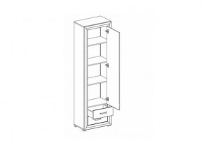 Шкаф B136-REG1D2S Мальта сибирская лиственница в Кыштыме - kyshtym.mebel74.com | фото 2