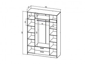 Шкаф четырехстворчатый Коста-Рика в Кыштыме - kyshtym.mebel74.com | фото 3