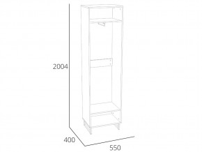 Шкаф для одежды Фолк НМ 014.01 в Кыштыме - kyshtym.mebel74.com | фото 2