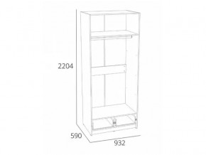 Шкаф для одежды Оттавия НМ 011.80 Антрацит в Кыштыме - kyshtym.mebel74.com | фото 2