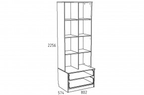 Шкаф комбинированный Акварель НМ 013.10 М Капучино в Кыштыме - kyshtym.mebel74.com | фото 2