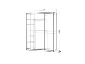 Шкаф-купе Бассо 2-600 дуб млечный/белый в Кыштыме - kyshtym.mebel74.com | фото 3