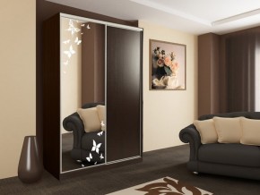 Шкаф-купе Гранд 1-600 бабочки венге в Кыштыме - kyshtym.mebel74.com | фото 2