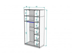 Шкаф Malta light H289 с антресолью HA3 Белый в Кыштыме - kyshtym.mebel74.com | фото 2