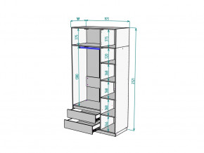 Шкаф Malta light H298 с антресолью HA3 Белый в Кыштыме - kyshtym.mebel74.com | фото 2