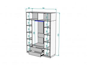 Шкаф Malta light H302 с антресолью HA4 Белый в Кыштыме - kyshtym.mebel74.com | фото 2