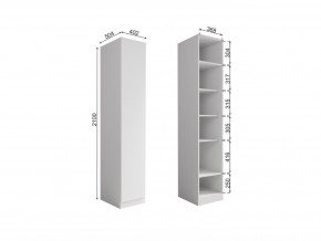 Шкаф-пенал Мори МШ 400.1 белый в Кыштыме - kyshtym.mebel74.com | фото 2