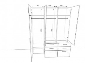 Шкаф распашной 1800К Антрацит в Кыштыме - kyshtym.mebel74.com | фото 2