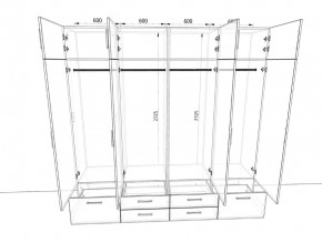 Шкаф распашной 2400К Антрацит в Кыштыме - kyshtym.mebel74.com | фото 2