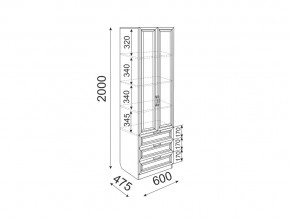 Шкаф с ящиками 600 Остин модуль 4 в Кыштыме - kyshtym.mebel74.com | фото 2