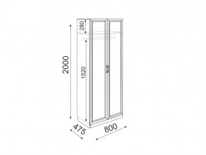 Шкаф штанга 800 Остин модуль 2 в Кыштыме - kyshtym.mebel74.com | фото 2