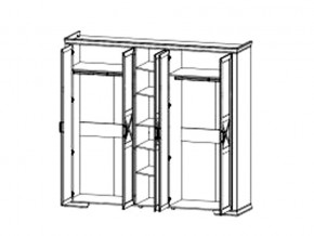 Шкаф SZF5D Марсель ясень снежный в Кыштыме - kyshtym.mebel74.com | фото 2