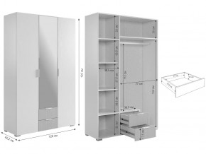 Шкаф трехдверный 109.02 Зефир белый в Кыштыме - kyshtym.mebel74.com | фото 2