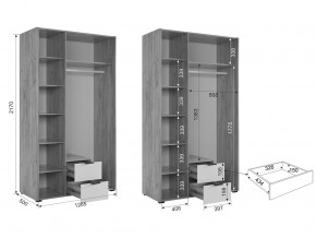 Шкаф трехдверный Адам дуб крафт золотой/белое дерево в Кыштыме - kyshtym.mebel74.com | фото 2