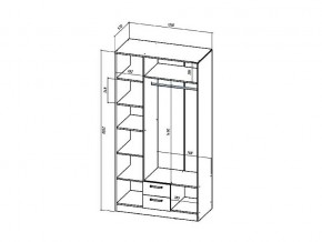 Шкаф трехстворчатый Коста-Рика в Кыштыме - kyshtym.mebel74.com | фото 2