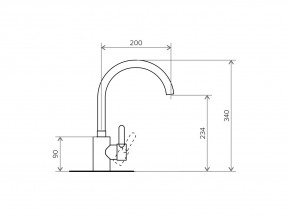 Смеситель кухонный Элара Polygran Песочный 302 в Кыштыме - kyshtym.mebel74.com | фото 2