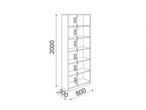 Стеллаж 800 Остин модуль 8 в Кыштыме - kyshtym.mebel74.com | фото 2