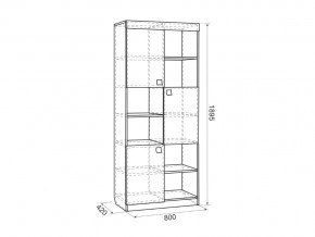 Стеллаж Форсаж дуб крафт золотой/белый в Кыштыме - kyshtym.mebel74.com | фото 2