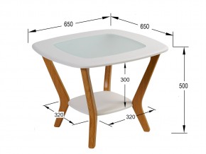 Стол журнальный Мельбурн Белый в Кыштыме - kyshtym.mebel74.com | фото 2