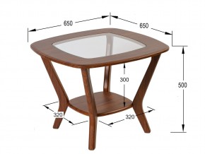 Стол журнальный Мельбурн орех в Кыштыме - kyshtym.mebel74.com | фото 2