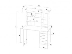 Стол компьютерный Фаворит венге/анкор светлый в Кыштыме - kyshtym.mebel74.com | фото 2