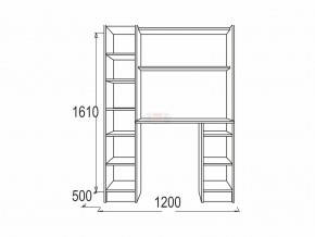 Стол письменный Омега 2 ясень анкор в Кыштыме - kyshtym.mebel74.com | фото 2