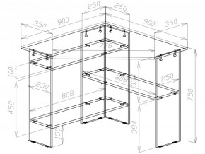 Стол письменный СП-2 угловой белый в Кыштыме - kyshtym.mebel74.com | фото 3