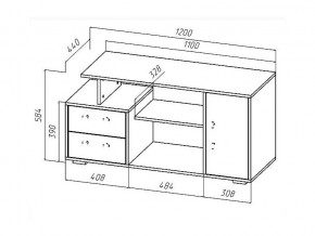 ТВ тумба Лацио дуб крафт/белый в Кыштыме - kyshtym.mebel74.com | фото 2