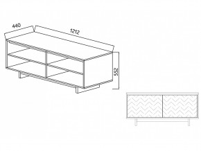 Тумба для ТВА Moderno-1200 Ф1 в Кыштыме - kyshtym.mebel74.com | фото 2