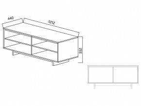 Тумба для ТВА Moderno-1200 Ф6 в Кыштыме - kyshtym.mebel74.com | фото 4