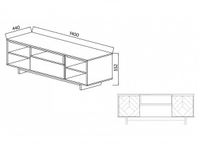 Тумба для ТВА Moderno-1400 Ф2 в Кыштыме - kyshtym.mebel74.com | фото 4