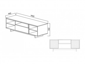 Тумба для ТВА Moderno-1400 Ф4 в Кыштыме - kyshtym.mebel74.com | фото 4