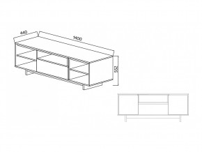 Тумба для ТВА Moderno-1400 Ф6 в Кыштыме - kyshtym.mebel74.com | фото 4