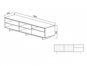 Тумба для ТВА Moderno-1800 В-1 Ф1 в Кыштыме - kyshtym.mebel74.com | фото 2