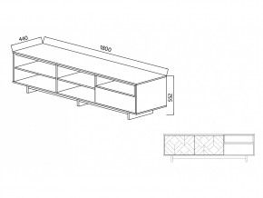 Тумба для ТВА Moderno-1800 В-1 Ф2 в Кыштыме - kyshtym.mebel74.com | фото 4