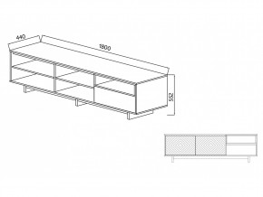 Тумба для ТВА Moderno-1800 В-1 Ф4 в Кыштыме - kyshtym.mebel74.com | фото 4