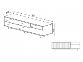 Тумба для ТВА Moderno-1800 В-1 Ф5 в Кыштыме - kyshtym.mebel74.com | фото 4