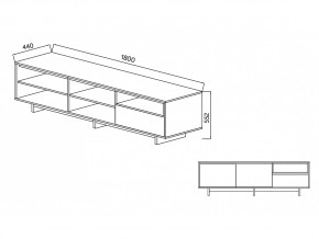 Тумба для ТВА Moderno-1800 В-1 Ф6 в Кыштыме - kyshtym.mebel74.com | фото 4