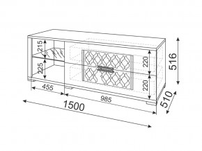 Тумба под ТВ Модуль 03 Тиффани в Кыштыме - kyshtym.mebel74.com | фото 2